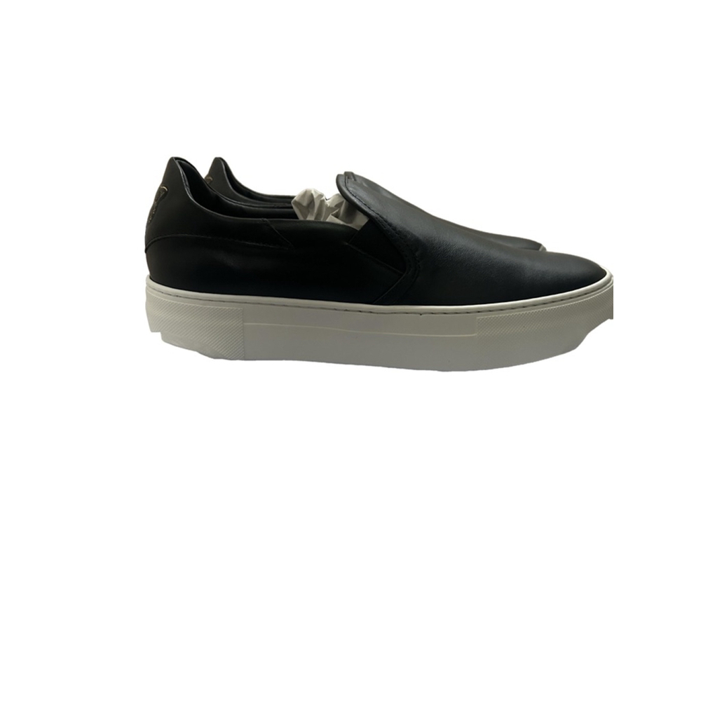 LITA Women's Black and White Leather Slip-On Sneakers Size 7/37, NIB